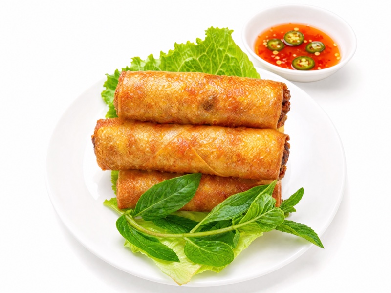 Crispy fried spring rolls